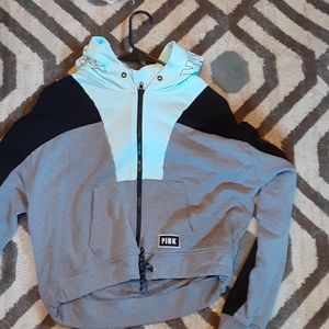 Color block zip up